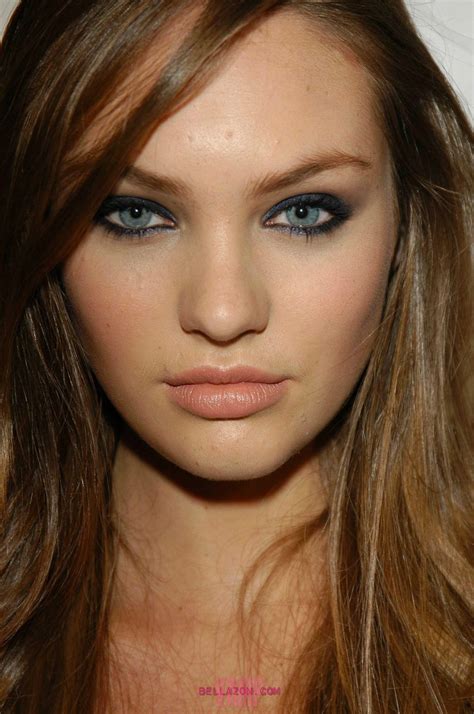 Candice Swanepoel With Her Natural Brown Hair And Porcelain Perfect