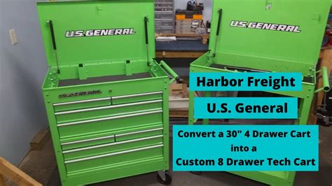 Harbor Freight U S General 30 4 Drawer Tech Cart Modification YouTube