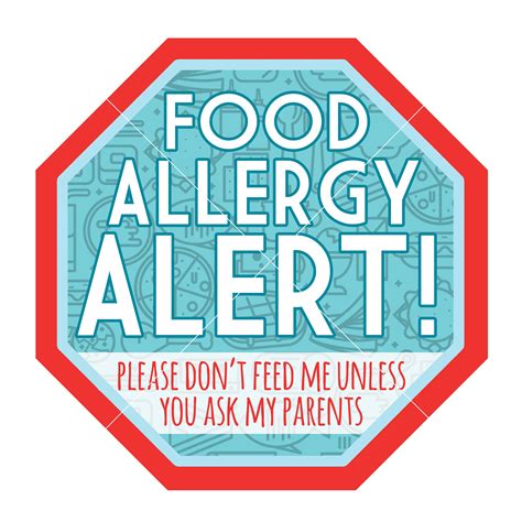 Free Printable Allergy Warning Signs Printable Templates