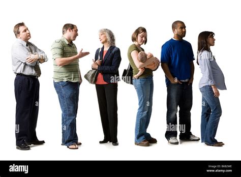 People Waiting In Line Stock Photo Alamy