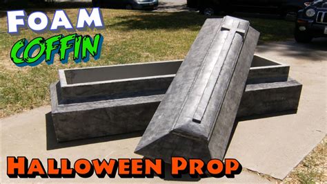 Diy Halloween Coffin Prop Sculpting A Foam Crypt Coffin Halloween