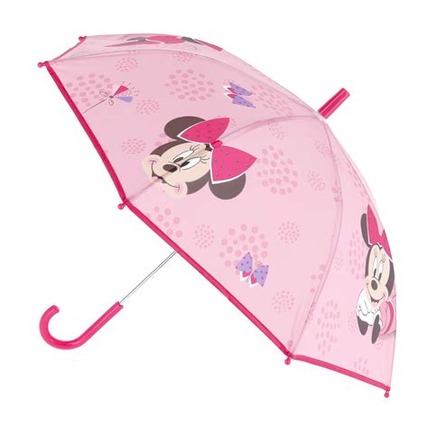 Textiel Trade Kids Disney Minnie Mouse Stick Umbrella Pink