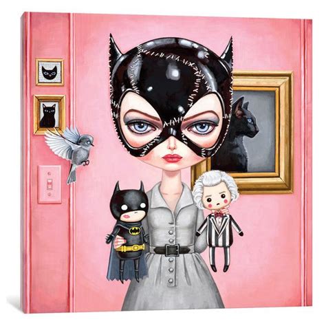 Catwoman By Melanie Schultz Canvas Print Contemporary Prints And