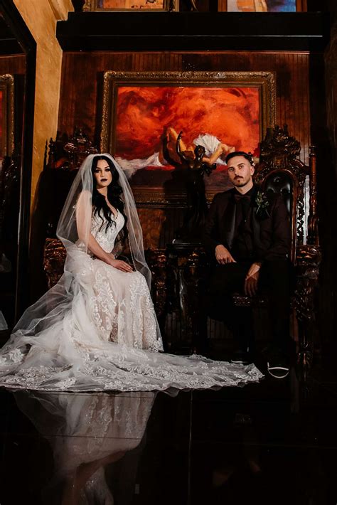 Gothic Vegas Wedding With Some Traditional Elements Rock N Roll