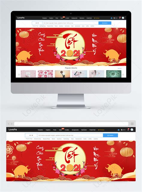 Vietnam Traditional Lunar New Year 2021 Web Banner Template Image