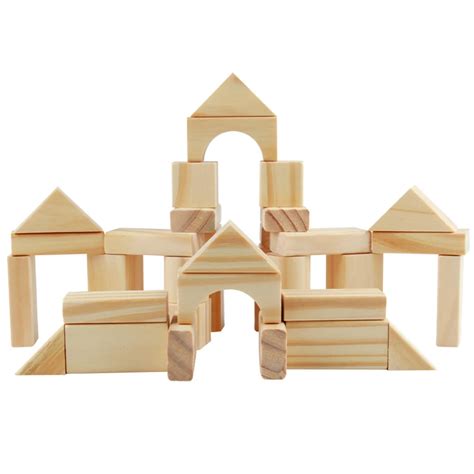 50pcsset Kids Creative Wood Building Blocks Puzzle Children Ts Baby