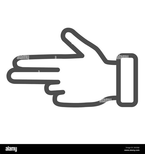 Icono De Línea De Gestos Con Tres Dedos Concepto De Gestos Con Las Manos Signo De Dedos