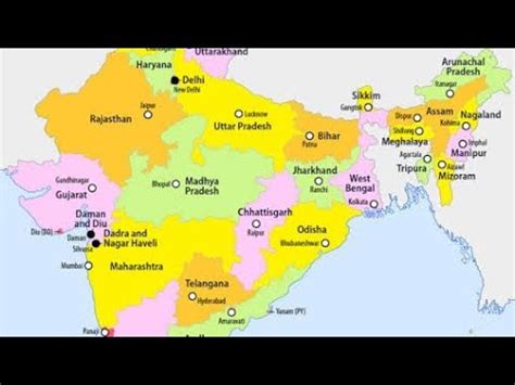 Indian States And Capitals Youtube