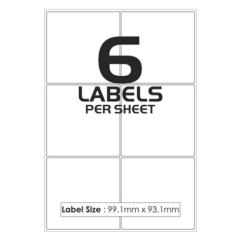 Download Free Word & PDF Label Printing Templates for Product LP6/99 ...