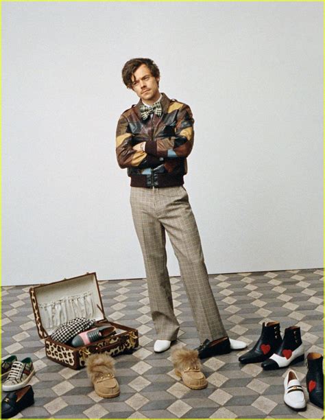 Harry Styles Strikes A Playful Pose In Gucci Ha Ha Ha Campaign Photos