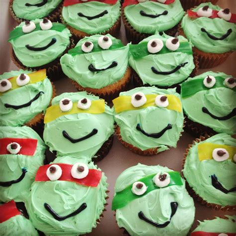 Nephew Bday Teenage Mutant Ninja Turtle Cupcakes For My Grandsons