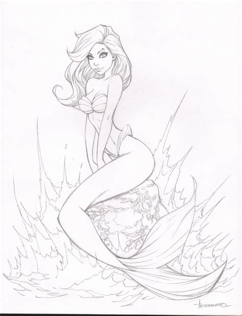 Mermaid Line Drawing At Getdrawings Free Download