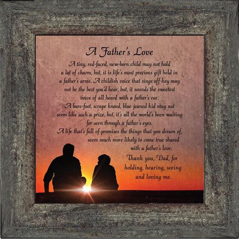 A Fathers Love Dad Ts Daddy Framed Poem From Son Or Daughter