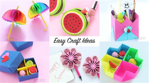6 Easy Craft Ideas Craft Ideas Diy Crafts Youtube