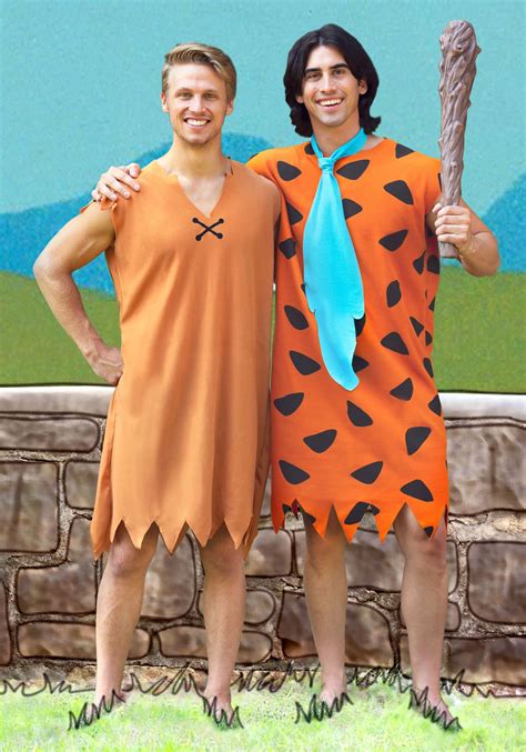 Mens Plus Size Fred Flintstone Costume Caveman Halloween Costume
