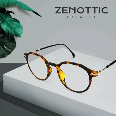 zenottic vintage round clear prescription glasses frame unisex optical myopia spectacle frame