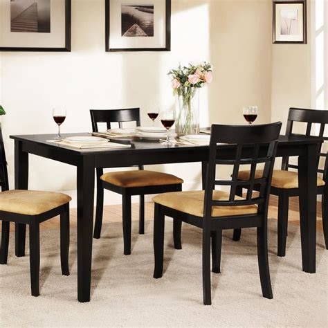 Weston Home Tibalt Black Dining Table 60 In Black Dining Table Set