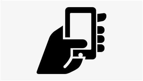 Hand Holding A Cellphone Vector Person Holding Phone Icon Free