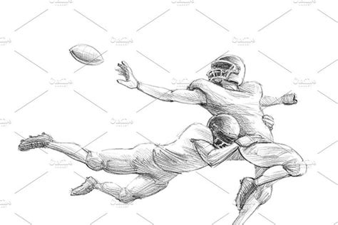 American Football Illustration Set Football Illustration Football