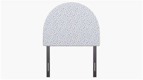 Blue Dalmatian Upholstered Custom Arched Back Headboard Twin The