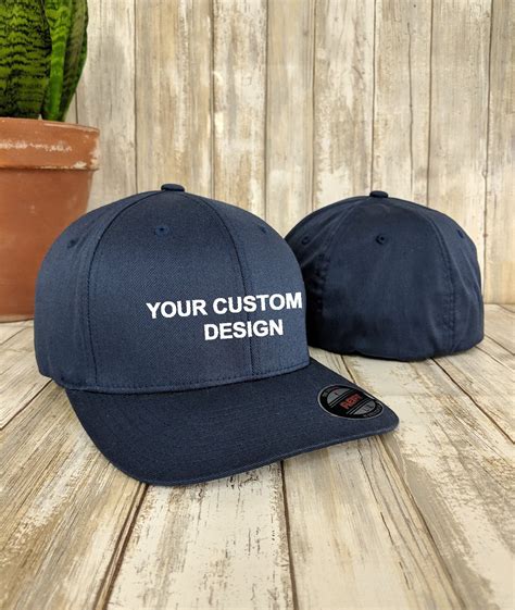 Custom Flexfit Hat Flex Fit Wooly 6 Panel Cap Personalized Etsy