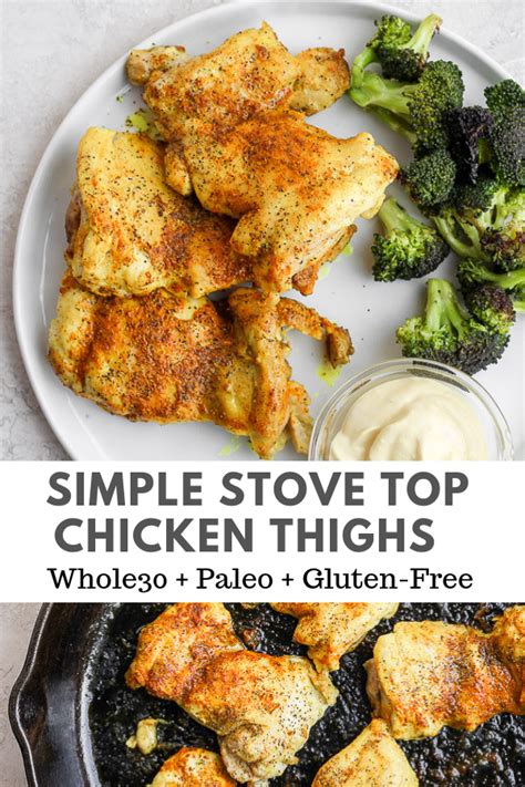 Easy Stove Top Chicken Thighs | Recipe | Stove top chicken ...