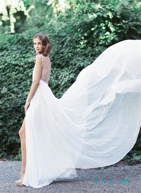 Sexy Simple Backless Boho Destination Wedding Dress 2564642 Weddbook