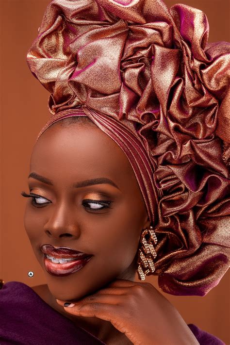 Black Couples Potrait Head Wraps Crown Jewelry Global Quick Fashion African Women Black