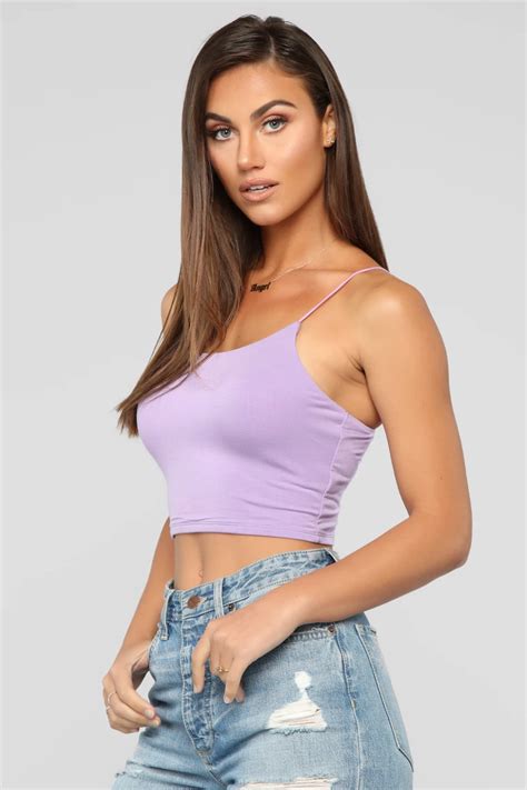 Kiki Cropped Top Light Purple Crop Top Outfits Purple Top Outfit