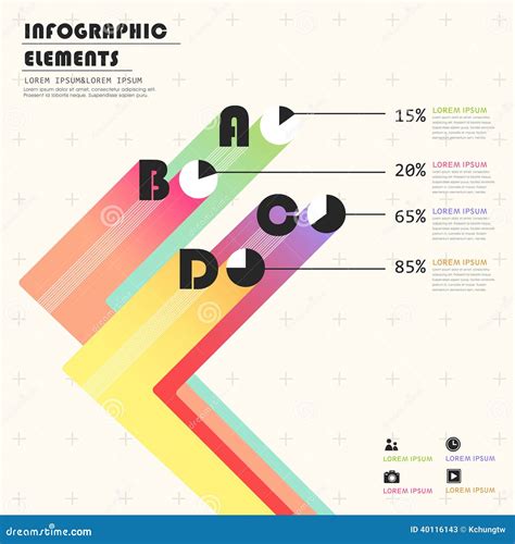 Creative Pie Chart Infographics Design Stock Vector Illustration Of
