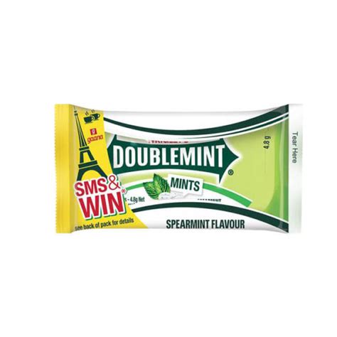 Wrigleys Doublemint Spearmint Thin Mints 48 Gm Breakroom