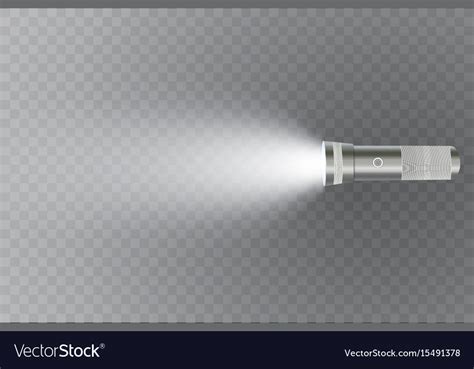 Flashlight Isolated On Transparent Background Vector Image