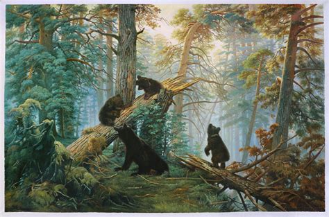 Morning In A Pine Forest Ivan Shishkin Hand Painted Oil Painting