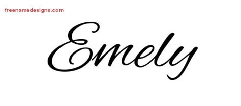 List of celebrities with first name emily. Cursive Name Tattoo Designs Emely Download Free - Free ...