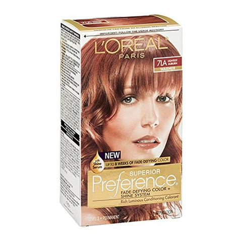 Loreal Paris Superior Preference Permanent Hair Color Lightest Auburn 7la 10 Eapack Of 6