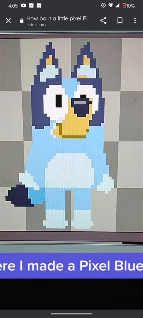 Bluey Pixel Art I Had On My Phone Fandom