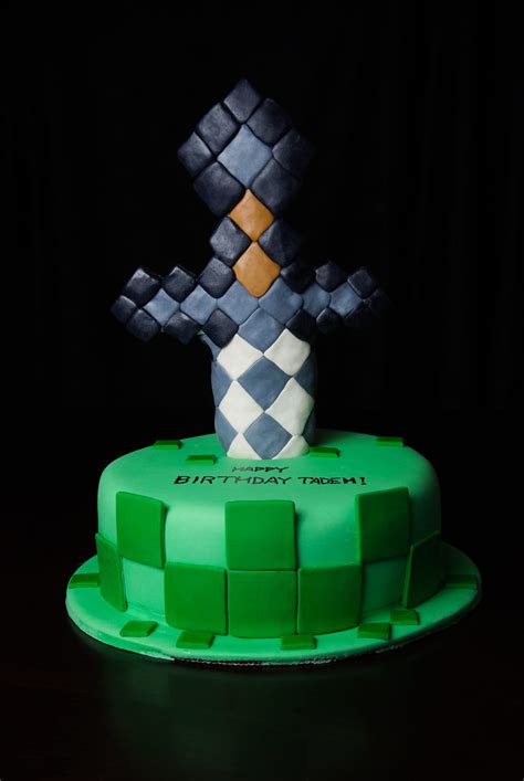 Minecraft Sword Cake A Photo On Flickriver