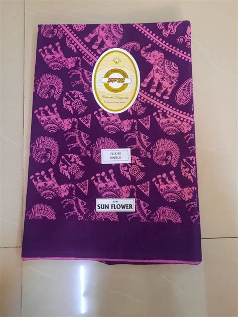 Cotton Sun Flower Single Bed Sheet For Home Size 70x90 Cm At Rs 600