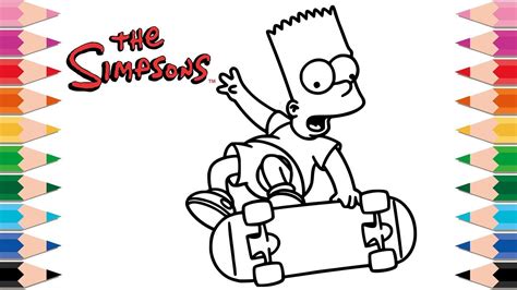 Coloring Bart Simpson Drawing Supreme Drawing Easy