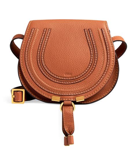 Chloé Marcie Mini Leather Saddle Bag In Brown Save 32 Lyst