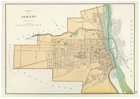 Albany New York 1895 Old City Map Custom Reprint Bien State Atlas