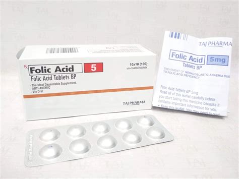 Folic Acid Tablets Bp 5mg Manufacture India Pioneer Exporter