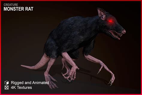 Monster Rat 3d Creatures Unity Asset Store