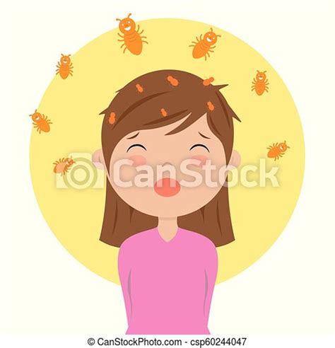 Girl With Head Lice Canstock