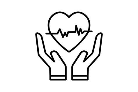 Life Insurance Icon Healthcare Symbol Hands Holding Heart Sign Icon
