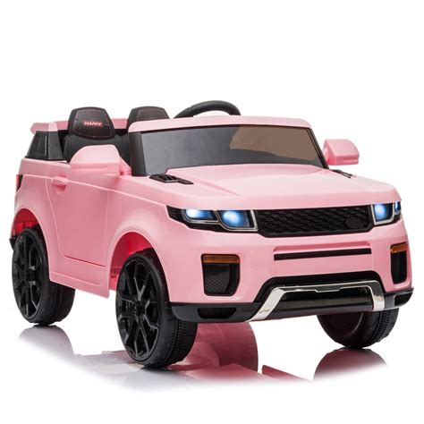 Urhomepro Pink 12 V Electric Car Powered Ride On With 3 Speeds