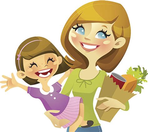 320 Blonde Mom Daughter Stock Illustrations Royalty Free Vector