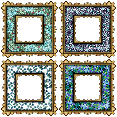 Artbyjean Paper Crafts Digital Collage Sheet With Four Different