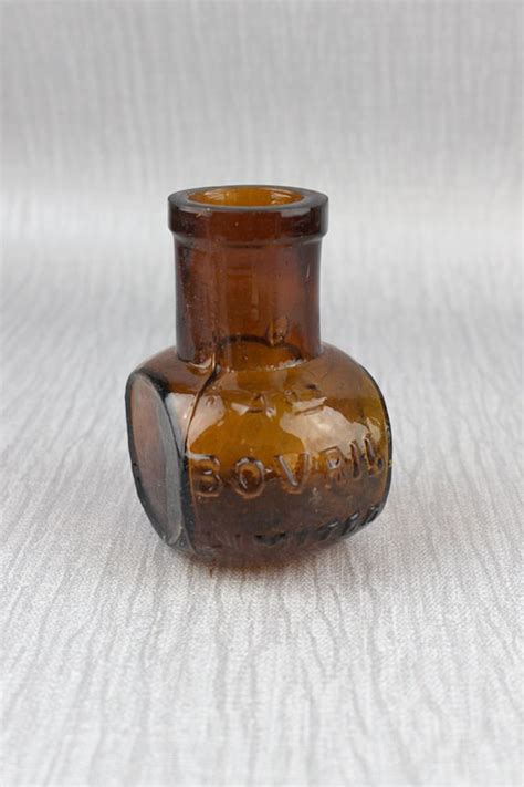 Victorian Brown Glass Bovril Bottle 4oz