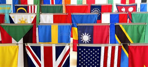 Flags Of Many Nations Stock Photo Image Of States Group 24341902
